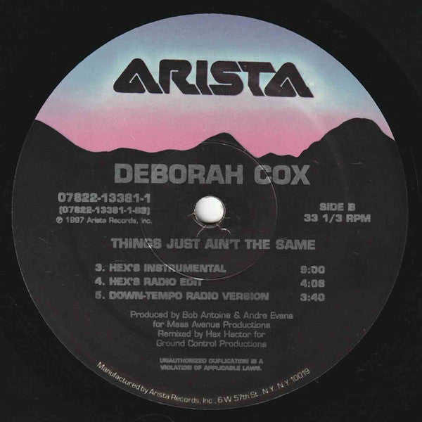 Deborah Cox : Things Just Ain't The Same (The Dance Mixes) (12")