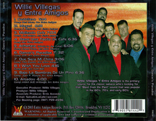 Willy Villegas Y Entre Amigos* : Dancer's Paradise (CD, Album)