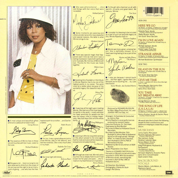 Minnie Riperton : Love Lives Forever (LP, Album, Win)