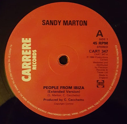 Sandy Marton : People From Ibiza (12", Maxi)