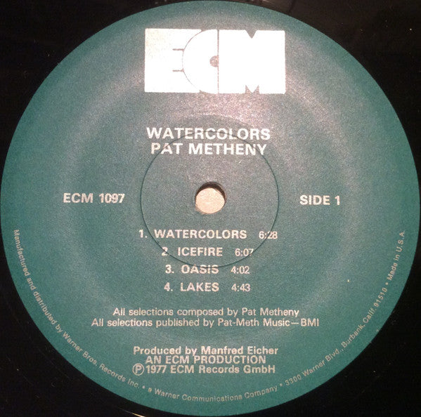 Pat Metheny : Watercolors (LP, Album, RE)