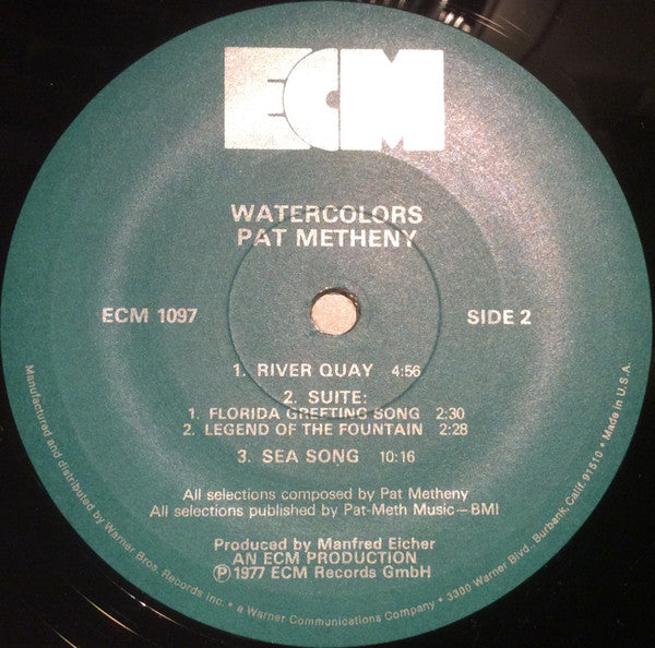 Pat Metheny : Watercolors (LP, Album, RE)