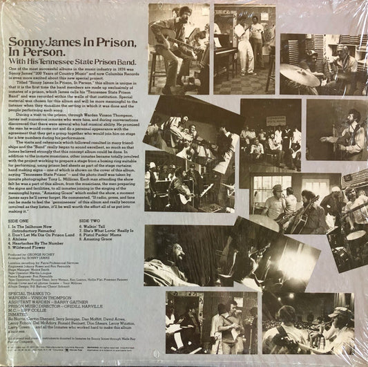 Sonny James With His Tennessee State Prison Band - Sonny James In Prison, In Person vinyl record, LP (Near Mint (NM or M-)) | Lulo Records