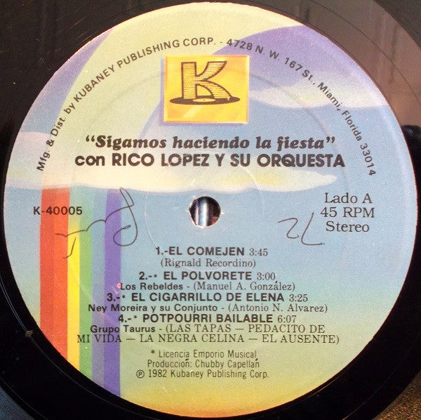 Rico López Y Su Orquesta : Sigamos Haciendo La Fiesta Con Rico López Y Su Orquesta (LP)