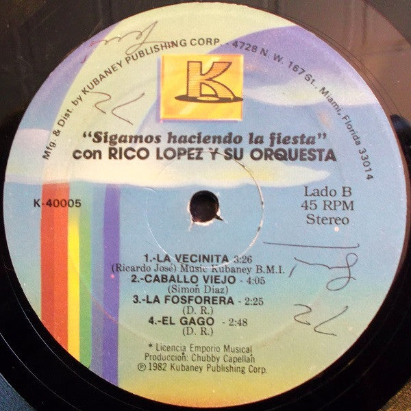 Rico López Y Su Orquesta : Sigamos Haciendo La Fiesta Con Rico López Y Su Orquesta (LP)