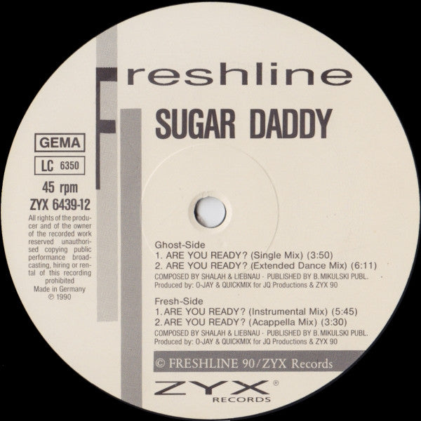 Sugar Daddy : Are You Ready? (12", Maxi)