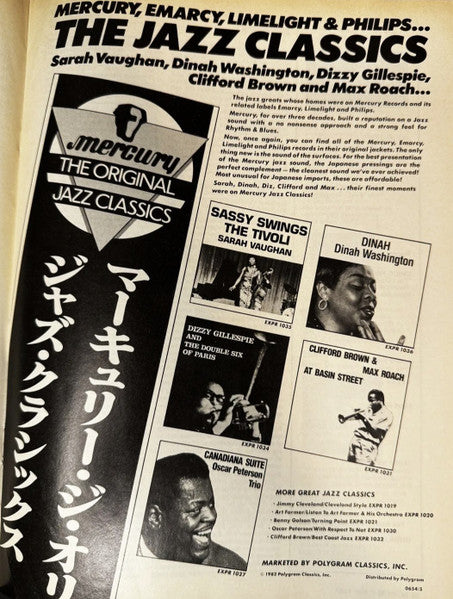 Sarah Vaughan : Sassy Swings The Tivoli (LP, Album, RE)