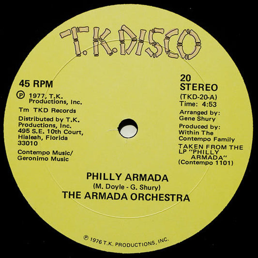 The Armada Orchestra : Philly Armada / For The Love Of Money (12")