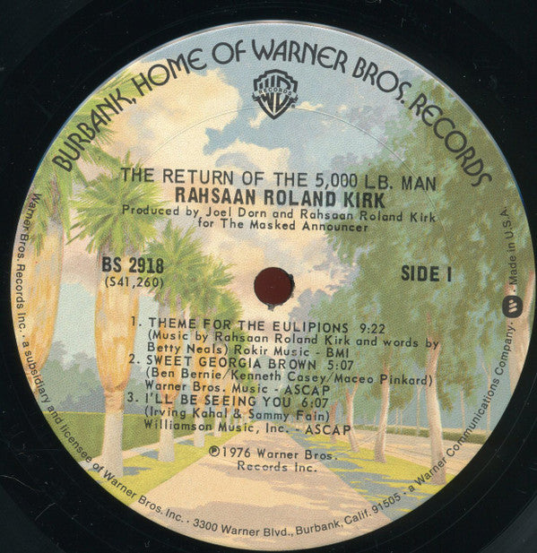 Rahsaan Roland Kirk* : The Return Of The 5000 Lb. Man (LP, Album)