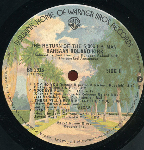 Rahsaan Roland Kirk* : The Return Of The 5000 Lb. Man (LP, Album)