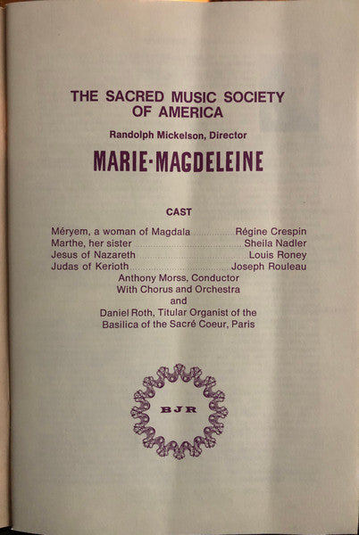 Jules Massenet : Marie - Magdeleine (Box, Album + 2xLP, Unofficial)