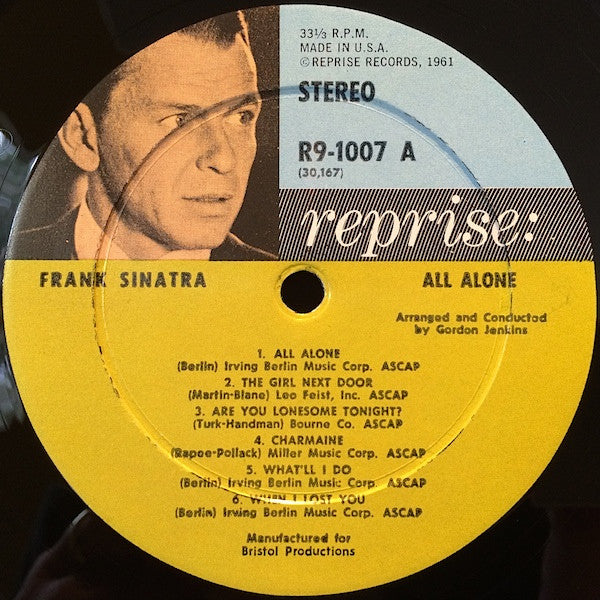 Frank Sinatra : All Alone (LP, Album, Gat)