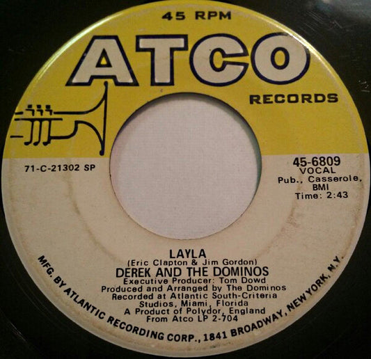 Derek & The Dominos : Layla (7", Single, SP )