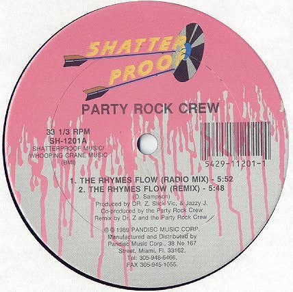 Party Rock Crew : The Rhymes Flow (12")