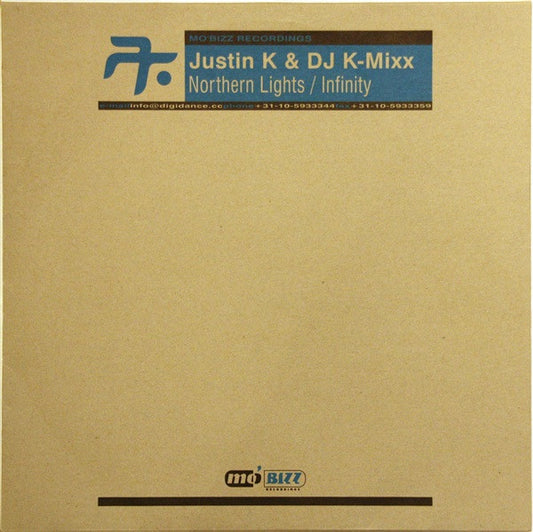 Justin K. & DJ K-Mixx : Northern Lights / Infinity (12", Blu)