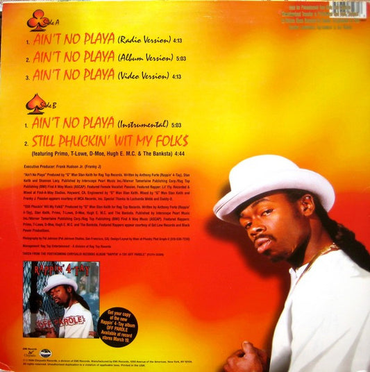 Rappin' 4-Tay - Ain't No Playa Like... vinyl record, 12" (Mint (M)) | Lulo Records