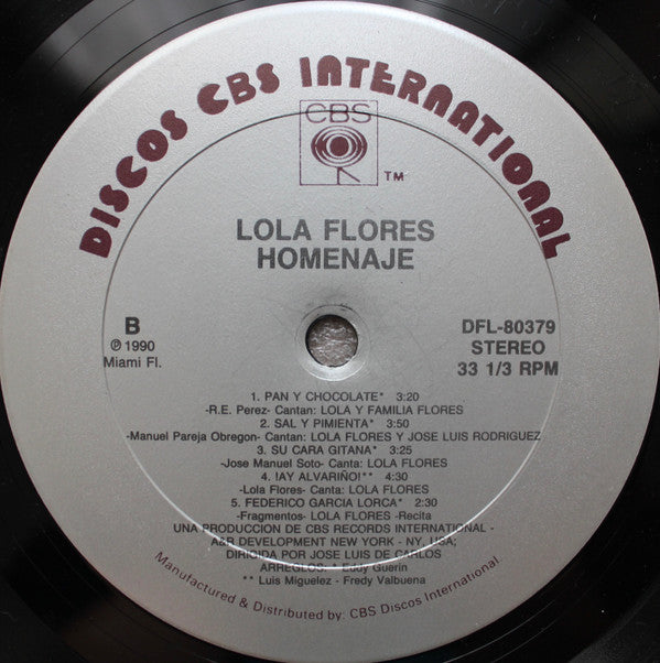 Lola Flores : Homenaje (LP, Album)