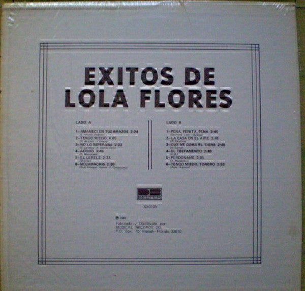 Lola Flores : Exitos De  (LP, Comp)