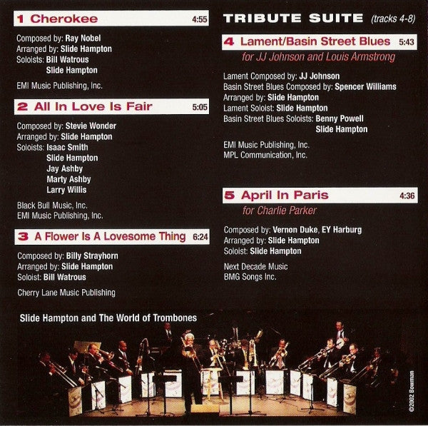 Slide Hampton And The World Of Trombones With Special Guest Bill Watrous : Spirit Of The Horn (CD, Album)