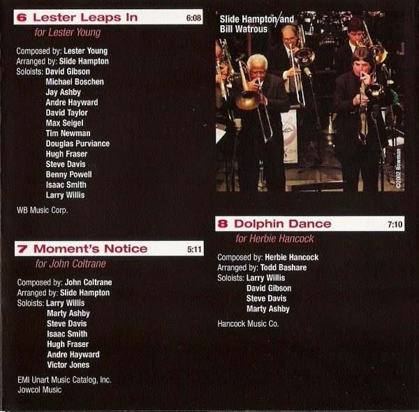 Slide Hampton And The World Of Trombones With Special Guest Bill Watrous : Spirit Of The Horn (CD, Album)