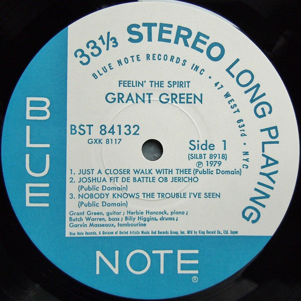 Grant Green : Feelin' The Spirit (LP, Album, RE)