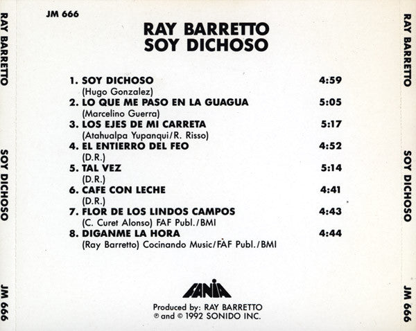 Ray Barretto : Soy Dichoso (CD, Album)