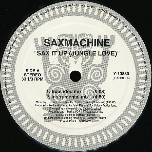 Saxmachine : Sax It Up (Jungle Love) (12")