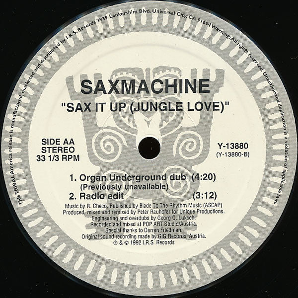 Saxmachine : Sax It Up (Jungle Love) (12")