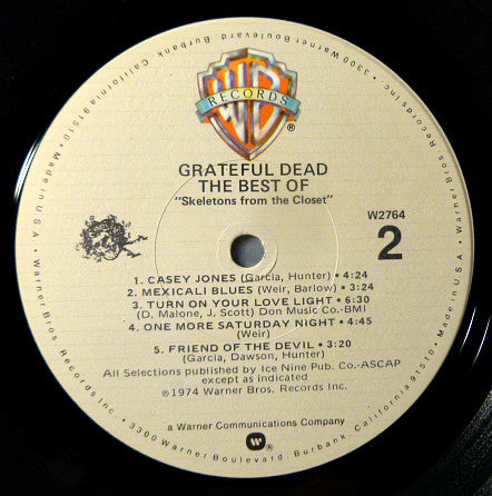 The Grateful Dead : The Best Of The Grateful Dead: Skeletons From The Closet (LP, Comp, RE, Win)