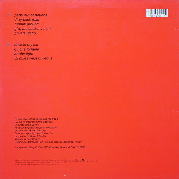 The B-52's : Wild  Planet (LP, Album, RP, Jac)