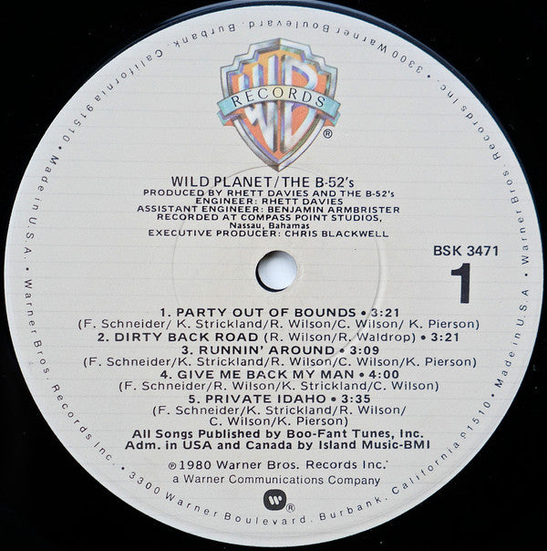 The B-52's : Wild  Planet (LP, Album, RP, Jac)