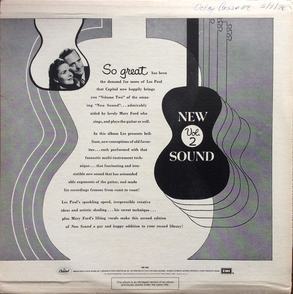 Les Paul & Mary Ford : Les Paul's New Sound With Mary Ford, Vol. 2 (LP, Mono, RE, Abr)
