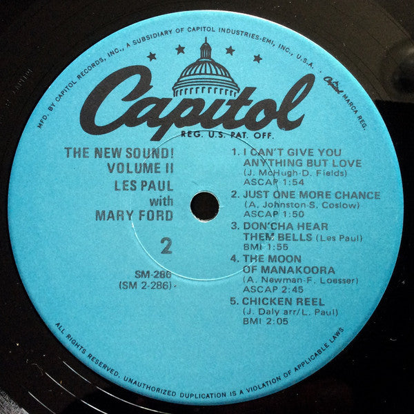Les Paul & Mary Ford : Les Paul's New Sound With Mary Ford, Vol. 2 (LP, Mono, RE, Abr)