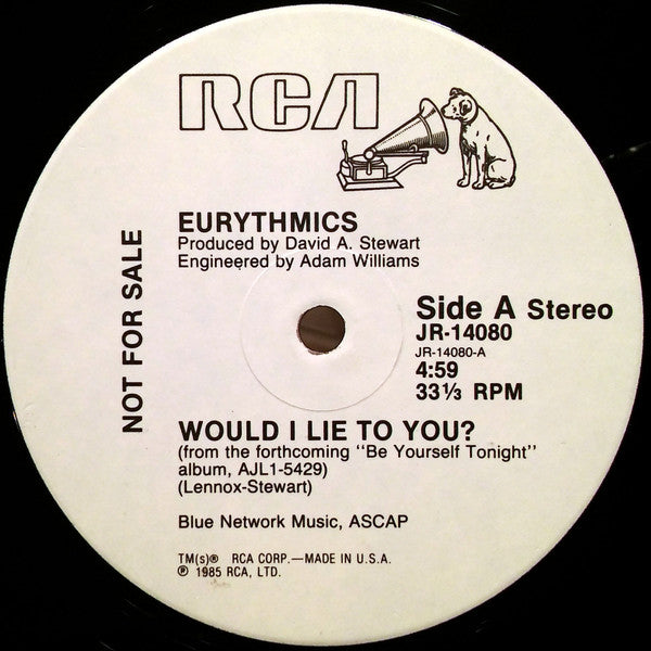 Eurythmics : Would I Lie To You? (12", Single, Promo)