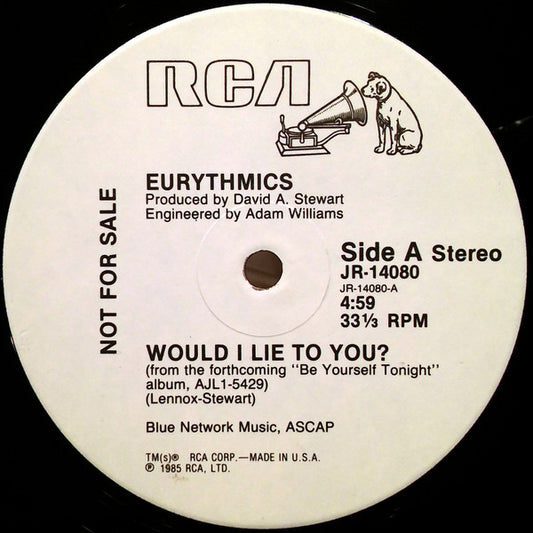 Eurythmics : Would I Lie To You? (12", Single, Promo)