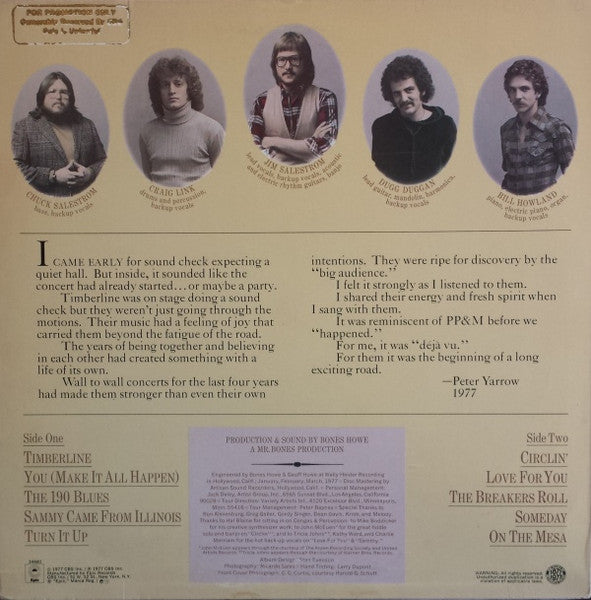 Timberline : The Great Timber Rush (LP, Album, Promo, Ter)