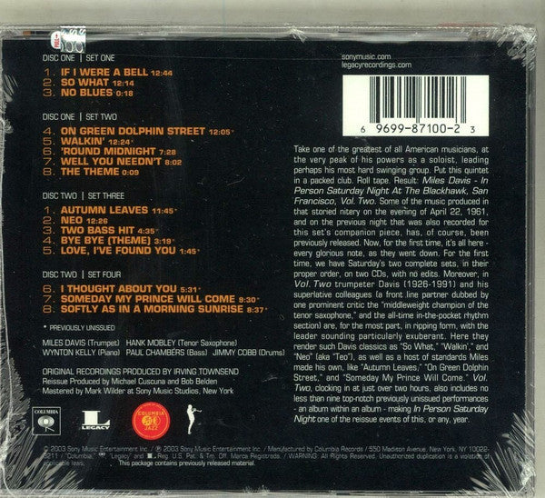 Miles Davis : In Person, Saturday Night At The Blackhawk, San Francisco, Complete (Volume II) (2xCD, Album, RM)