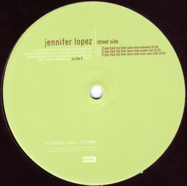 Jennifer Lopez : If You Had My Love (12", Single, MP)