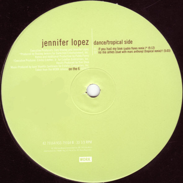 Jennifer Lopez : If You Had My Love (12", Single, MP)