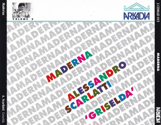 Bruno Maderna, Alessandro Scarlatti : 'Griselda' - Bruno Maderna Edition Volume 5 (3xCD, Album, Mono, RM + Box)