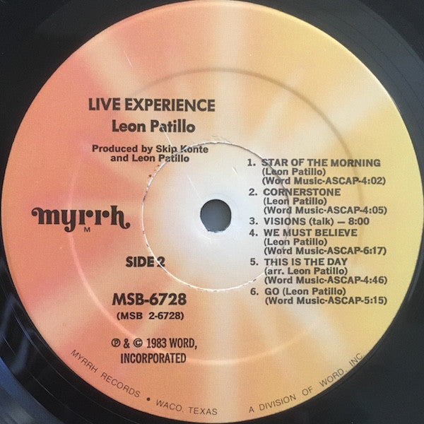 Leon Patillo : Live Experience (LP, Album)