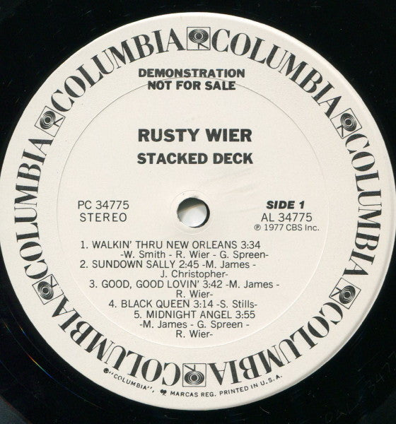 Rusty Wier : Stacked Deck (LP, Album, Promo)