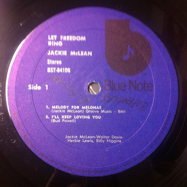 Jackie McLean : Let Freedom Ring (LP, Album, RP)