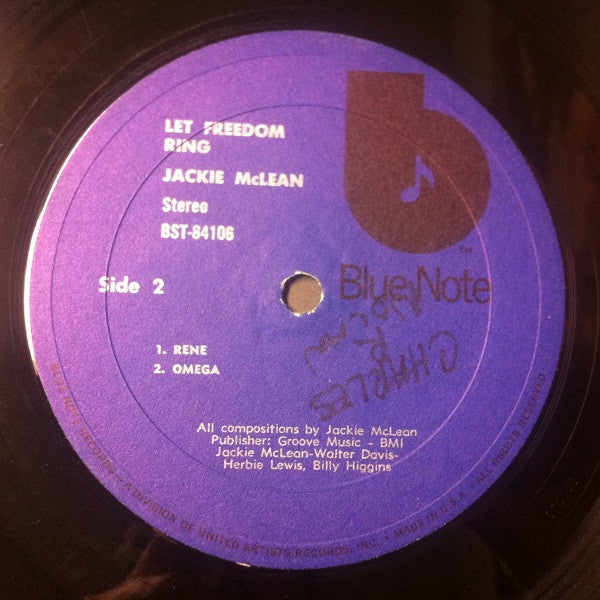 Jackie McLean : Let Freedom Ring (LP, Album, RP)