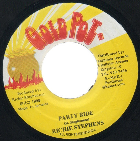Richie Stephens : Party Ride (7", Red)