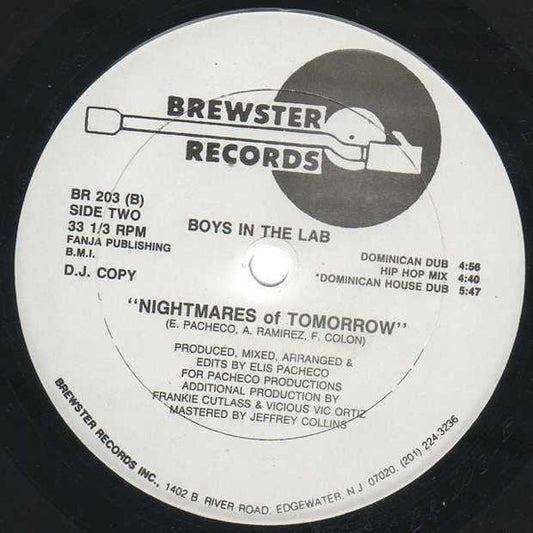 Boyz In The Lab - Nightmares Of Tomorrow vinyl record, 12" (Very Good Plus (VG+)) | Lulo Records