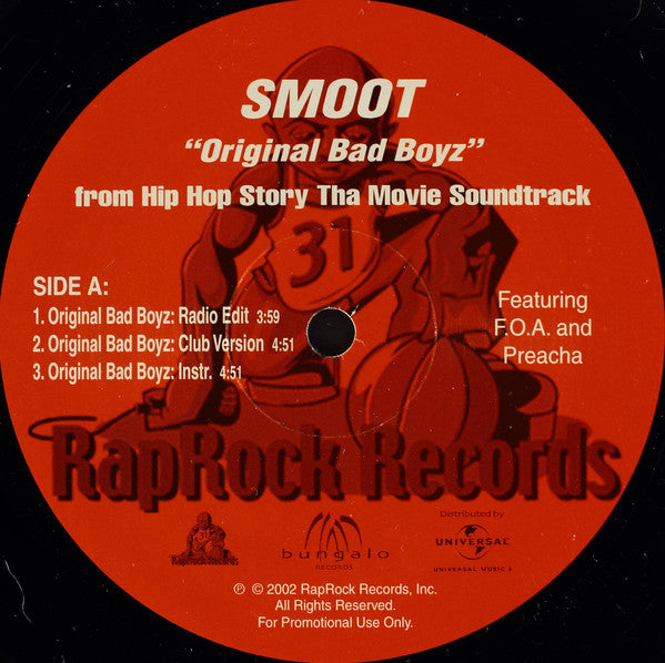 Smoot : Original Bad Boyz (From Hip Hop Story Tha Movie Soundtrack) (12", Promo)