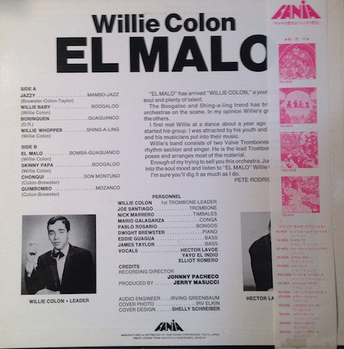 Willie Colon* : El Malo (LP, Album, RE)