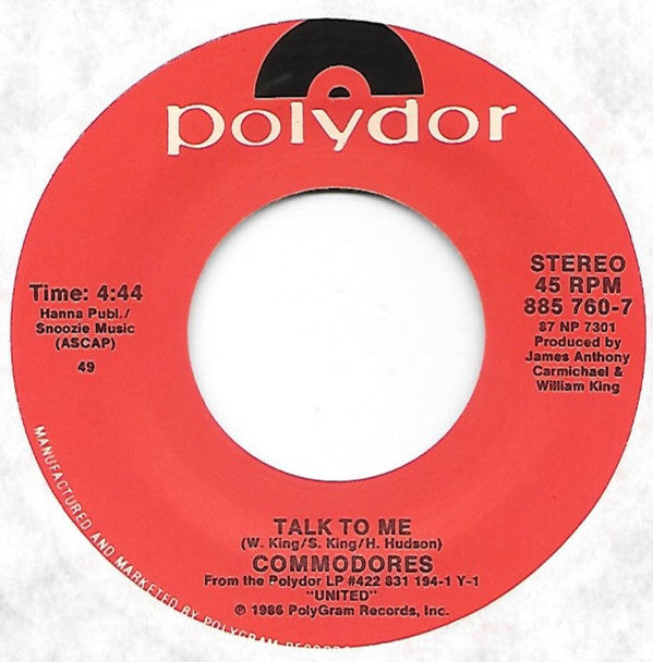 Commodores : United In Love (7")