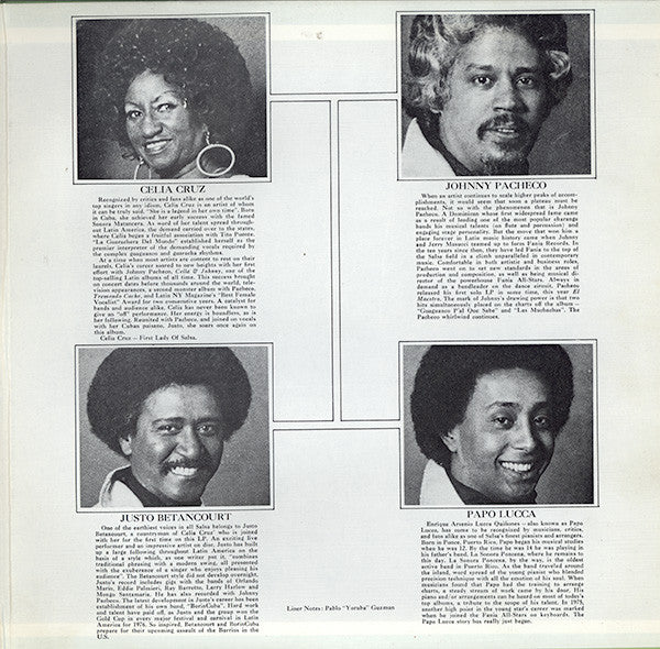 Celia Cruz, Johnny Pacheco, Justo Betancourt & Papo Lucca : Recordando El Ayer (LP, Album, Gat)